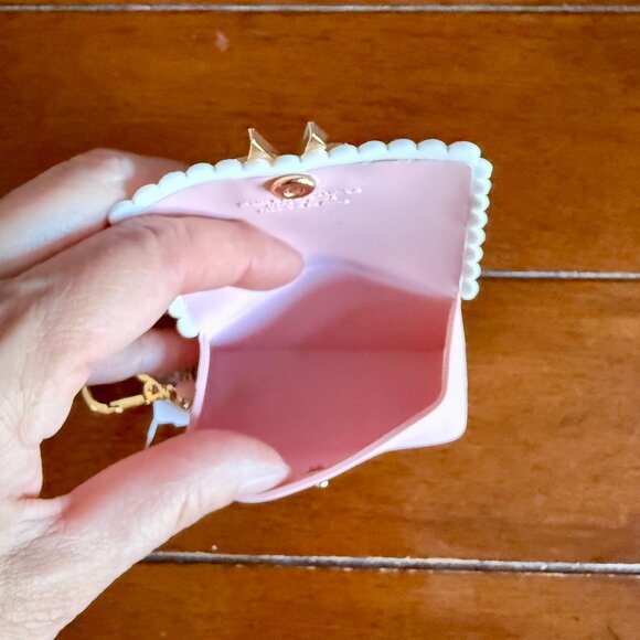 NEW Pink Bow Snapcase PocketBac Holder Scalloped Purse Bath & Body Works - Picture 3 of 3